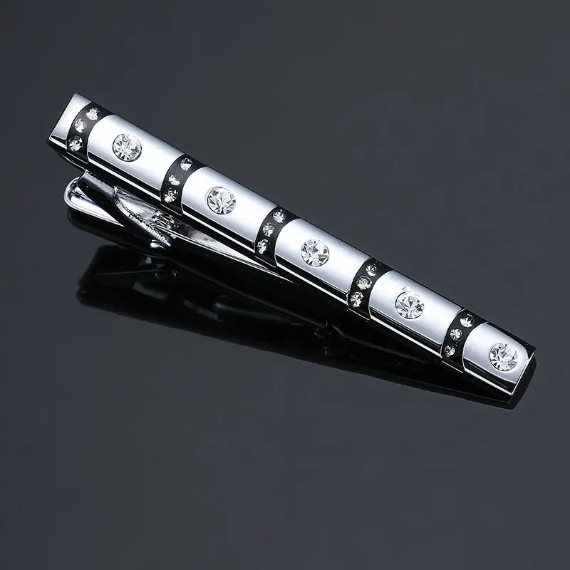 DY new high-quality enamel men's wedding tie clip high-end brand luxury design exquisite pattern crystal tie clip Free Delivery For Tie Clips