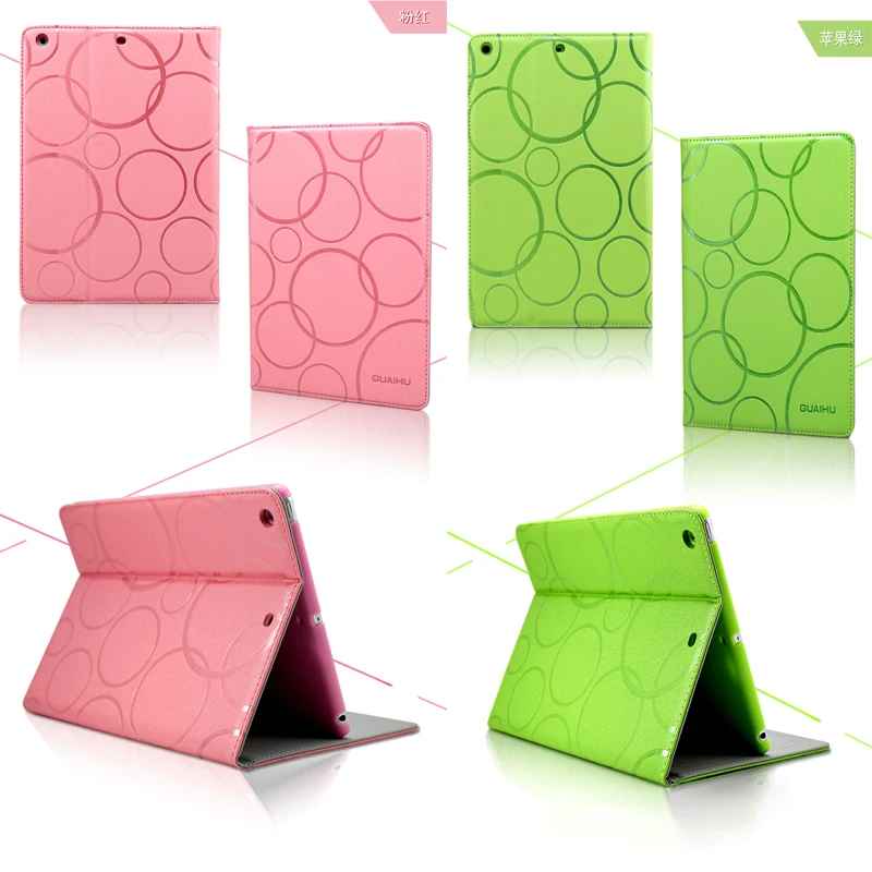 

High Quality Original Kaku Circle Design Smart Flip Stand Case For iPad Air Ipad 5 Tablet protective Cover