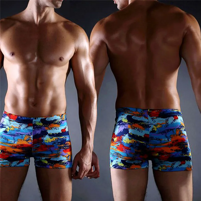 Underwear Mens Boxer Flat Swim Trunks Spring Swimming Trunks Men's Boxer Shorts Underwear Male Panties Sexy #J19 (6)