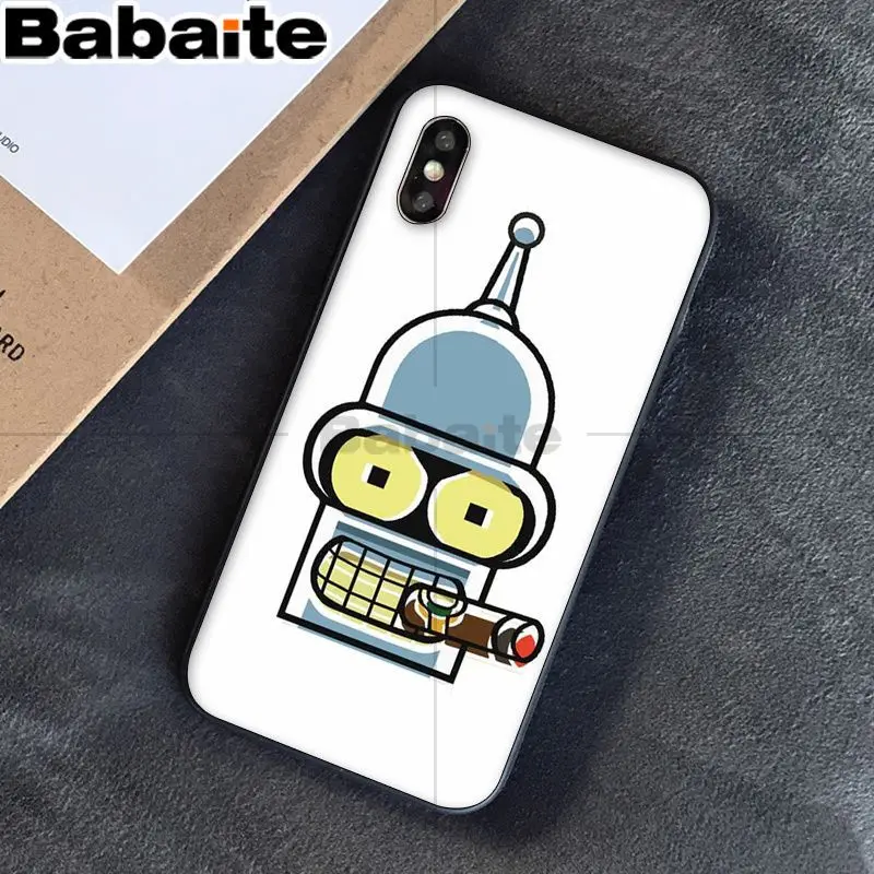 Babaite Futurama Bender Модный Дизайн чехол для мобильного телефона для iPhone 8 7 6 6S Plus 5 5S SE XR X XS MAX Coque Shell