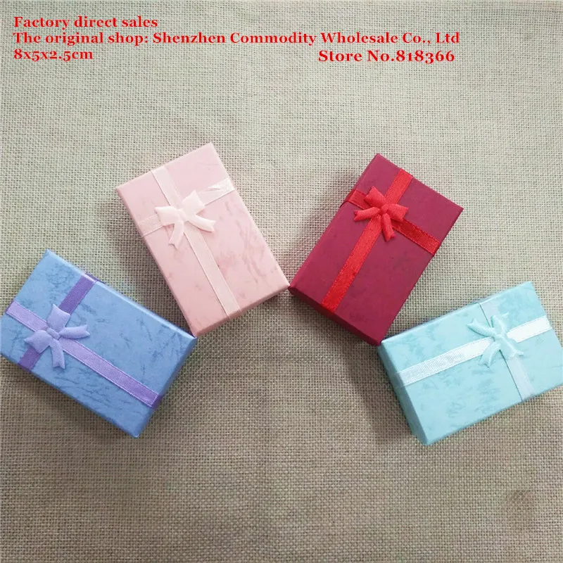 

24pcs/lot 8*5*2.5 cm Assorted Colors Jewelry Sets Display Boxs Necklace Earrings Ring Box Packaging Gift Box Free Shipping