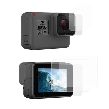 

Gosear 3pcs Anti-Scratch Tempered Glass Screen Protector Film 3pcs Lens Protector for GoPro Hero 7 Sport Camera(Only Black)
