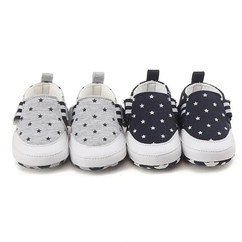 Newborn Infant Baby Girl Boy Print Crib Shoes Soft Sole Anti Slip