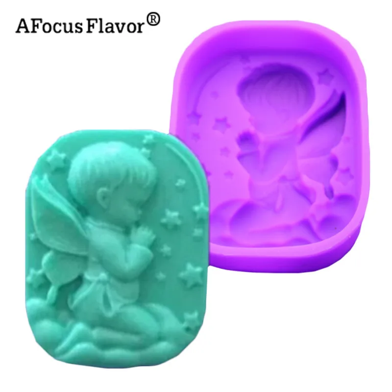 

1 Pc DIY Natural Soap Silicone Mold Handmade Angel Boy Single Cavity Molding Tool Kitchen Making Breakfast Cake Pattern Making