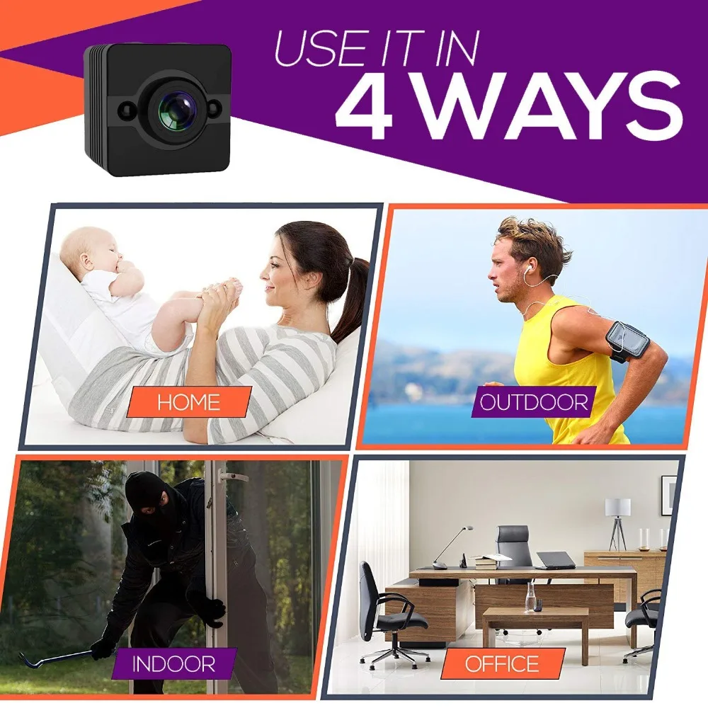 TYIYEWH SQ12 DV 1080P HD мини камера USB аккумулятор видеорегистратор водонепроницаемая