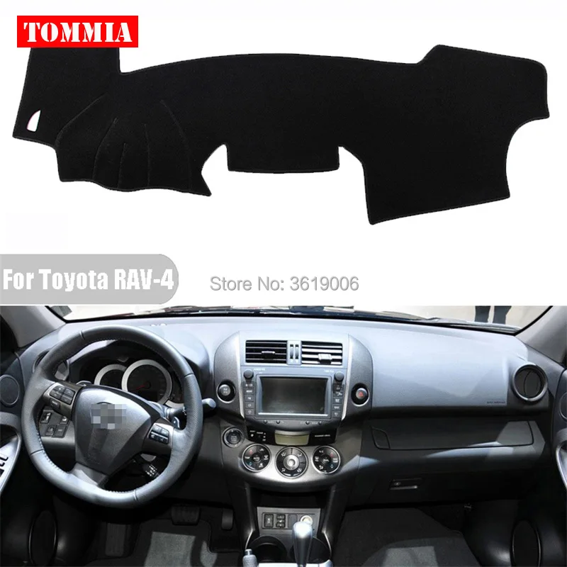 

TOMMIA Interior Dashboard Cover Light Avoid Pad Photophobism Mat Sticker For Toyota RAV-4 2009-2012