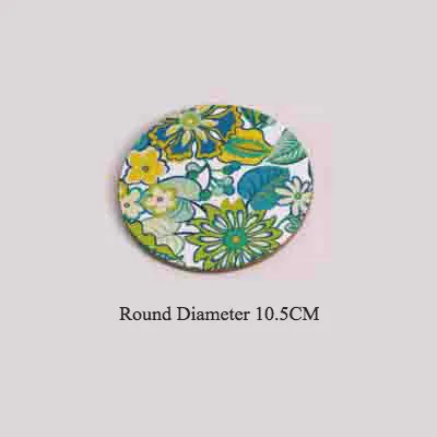 Round D Настольный коврик, круглый обеденный стол, подстилки, квадратный деревянный подстаканник, пробковые цветы, изоляционный коврик, круглые подстаканники, подстаканник, кухонный коврик - Цвет: Round D