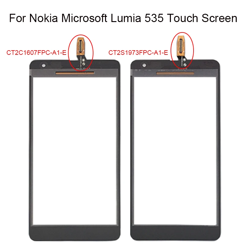 

5.0'' for Nokia Microsoft Lumia 535 N535 CT2S1973 CT2C1607 Touch Digitizer Sensor Front Glass Panel Lens N535 Touch Screen Black