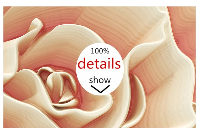 Interior Decoration Self-definition Size 3d Simple Embossed Rose Flower Nordic Stereo TV Background Wall Painting Wallpaper