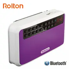 Портативный стерео bluetooth-динамик Rolton E500, s, FM радио, чистый бас, двухтрековый динамик, TF карта, USB музыкальный плеер, светодиодный фонарик