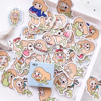

45pcs/pack The Little Mermaid Label Stickers Decorative Stationery Stickers Scrapbooking Diy Stickers