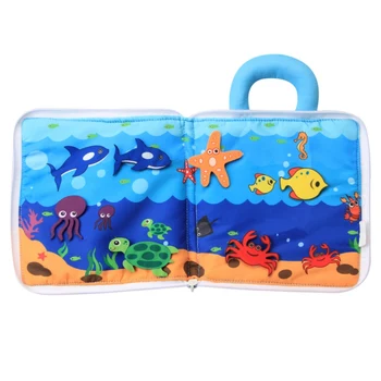 

Interesting Infant Cloth Book Cartoon Pattern Baby Soft Activity Crinkle Cloth Books Educational Learning Toys 2019 New