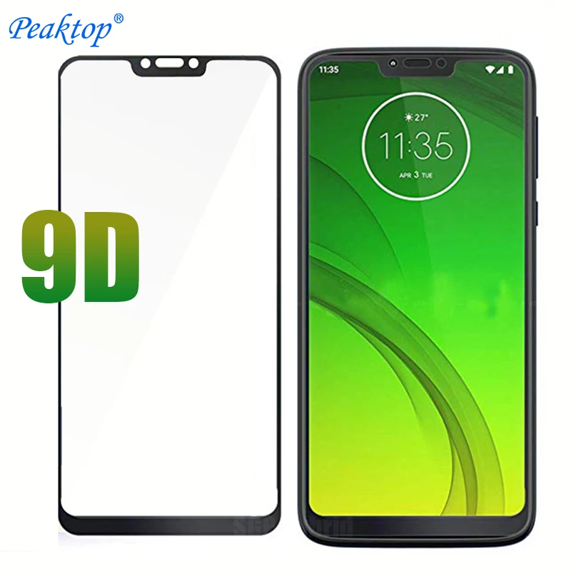 Защитная пленка с полным покрытием 9D для Motorola Moto G6 Plus закаленное стекло p30 note G7 E5