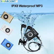 Переносной 8 Гб M88 IPX8 Водонепроницаемый MP3 плеер Поддержка FM для плавания дайвинга сёрфинга спортивный музыкальный плеер с держатель для наушников Walkman