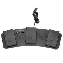 WSFS Горячие FS-3-М USB Трехместный Foot Switch Педаль Управления Клавиатура Мышь Металла