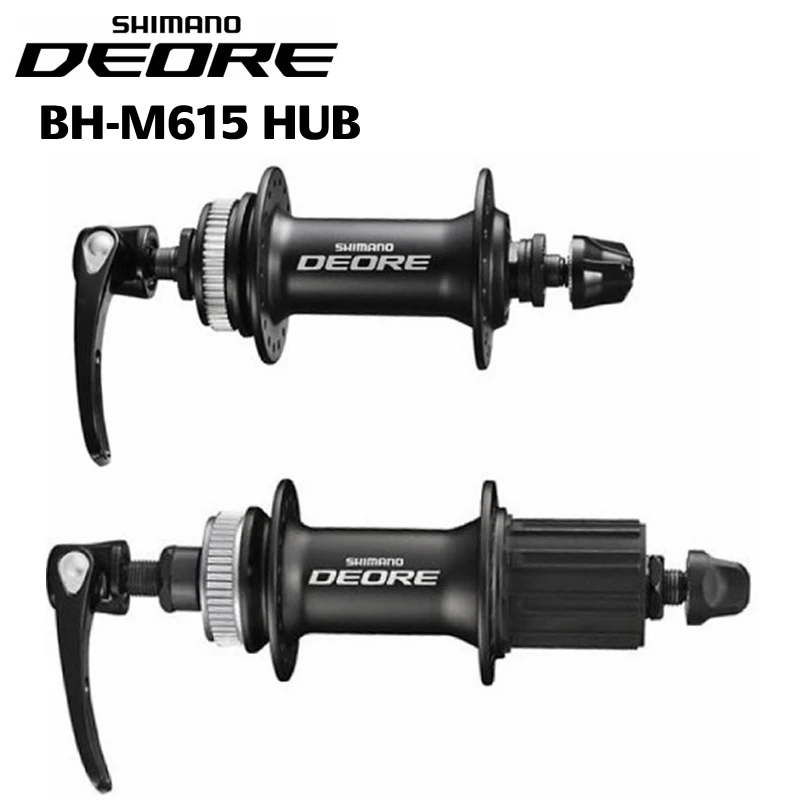 

Shimano Deore HB - M615 Front and Rear Hub - Centerlock - Front QR 9x100mm / Rear 10x135mm 1 pair - Black