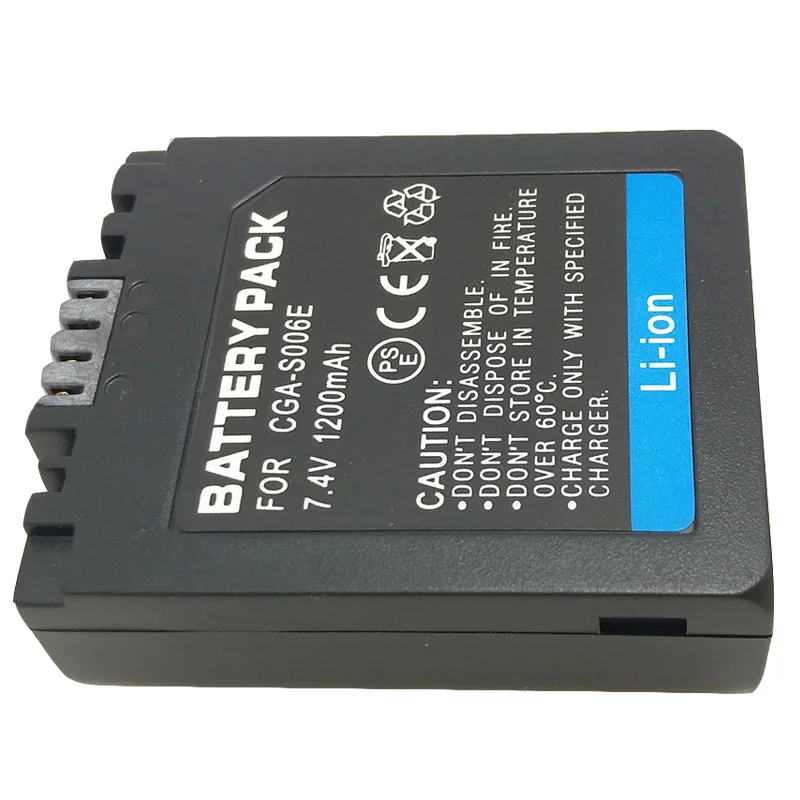 1200 мАч Замена Батареи для камеры для Panasonic CGA-S006E dmw-bma7 dmc-fz28ef-k DMC-FZ7 dmc-fz8 dmc-fz28 DMC-FZ30