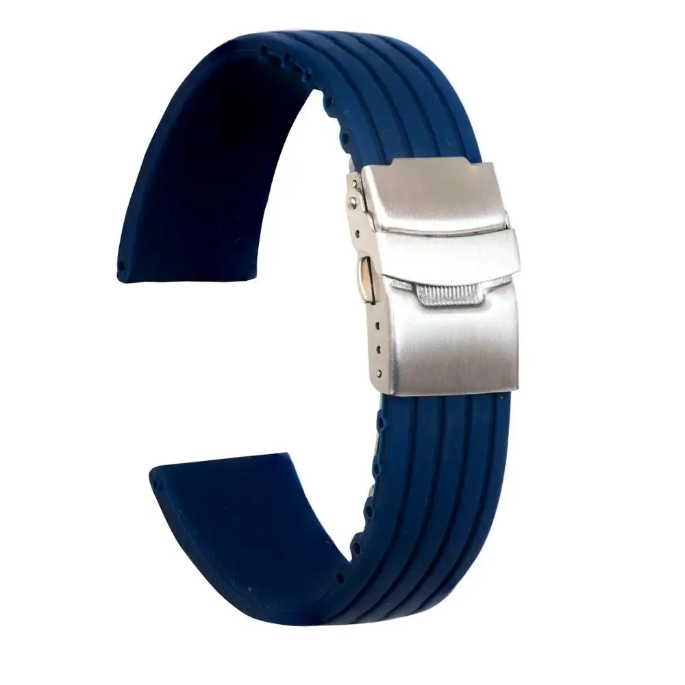 Спортивный силиконовый ремешок для samsung s3 Band/galaxy active watch/s2 band/Amazfit watch band 18 мм резиновый ремешок 20 мм 24 мм 22 мм Wathband - Цвет ремешка: blue