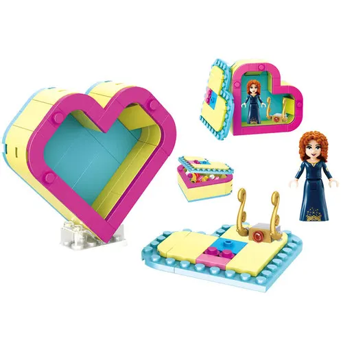 

Legoings Friends Blocks Figures with Heart Box Blocks Friends Buildings Girls Gifts Princess Bricks Toys For Children Kids Dolls