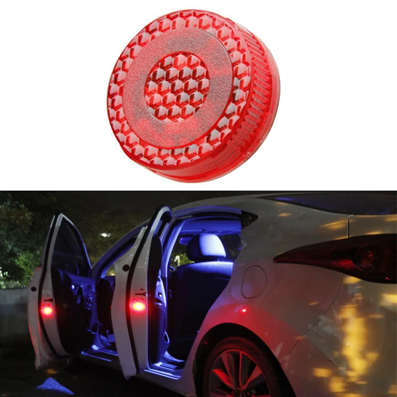 2 Pieces Car Safety Door Open Warning Anti Collision Flash Lamp