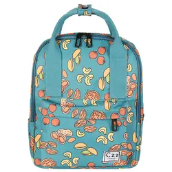 Мода 2017 г. гайка печати рюкзак Для женщин маленький рюкзак холст тотализатор Школьные ранцы для подростка Обувь для девочек студентов