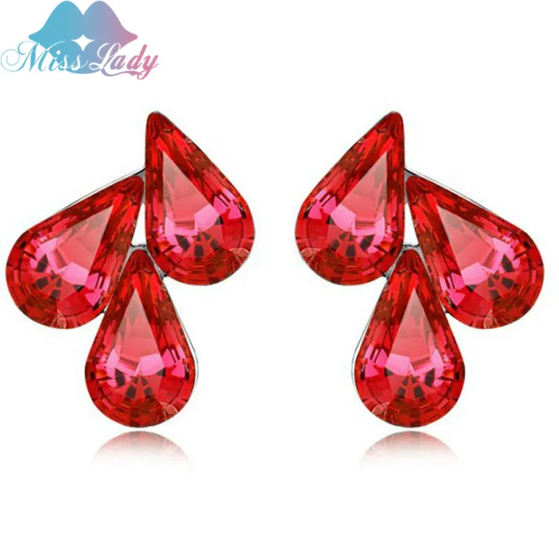 Ювелирные изделия с австрийскими кристаллами в виде капель воды MLY4605|earring body