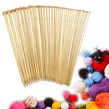 

36pcs Knitting Handmade Needle Craft Set Smooth Tube Sweater Bamboo Sewing Tool