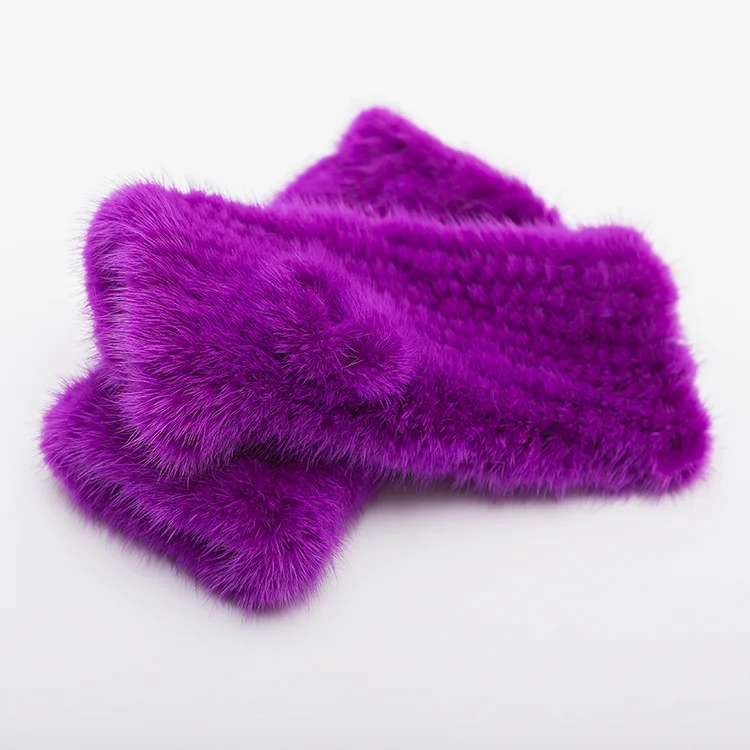 Luxury good quality Winter mink fur gloves for women Knitted Mink Fur Fingerless Genuine Gloves 2017 New Wome (4)