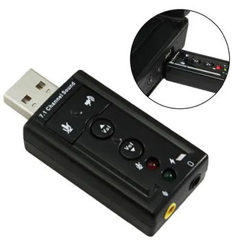 

NOYOKERE External USB Audio Sound Card Adapter Virtual 7.1 USB 2.0 Mic Speaker Audio Headset Microphone