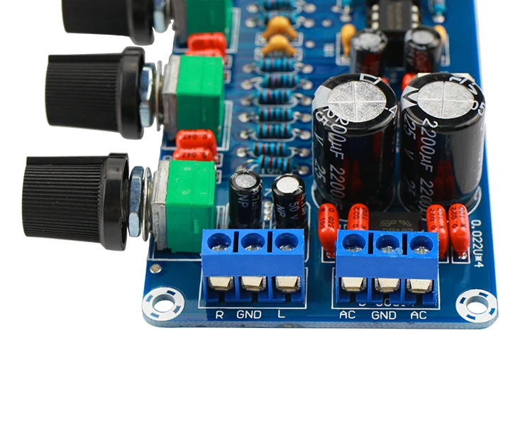 Amplifier NE5532 Preamp Preamplifier Volume Tone Control Finished Board Treble Midrange Bass EQ DIY Dual AC 12V - 18V