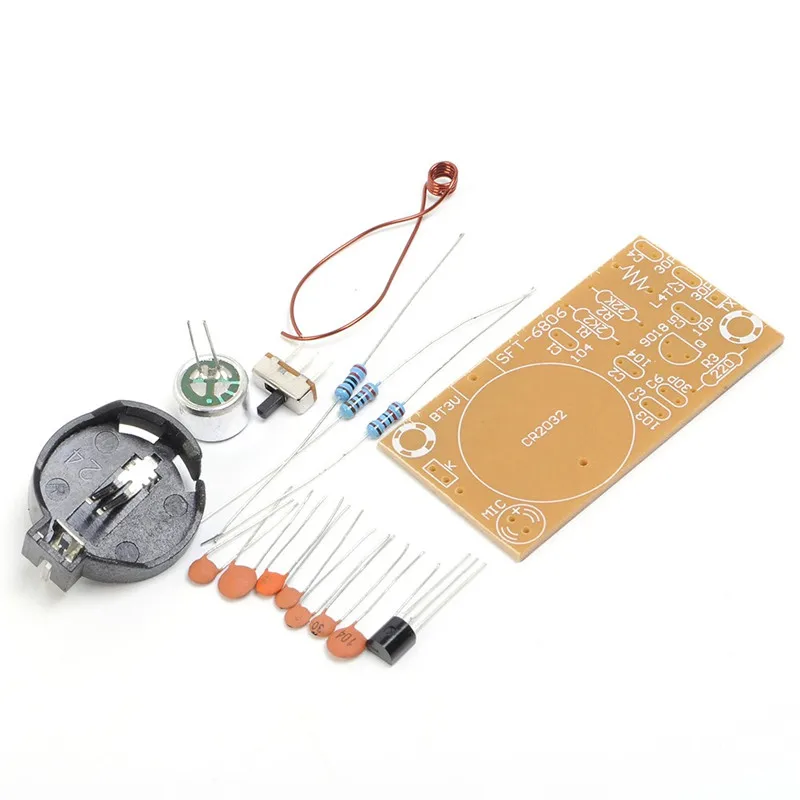 Electronic DIY Kit FM Transmitter Module Frequency Modulation Wireless Microphone Board Parts Kits Simple Production Suite