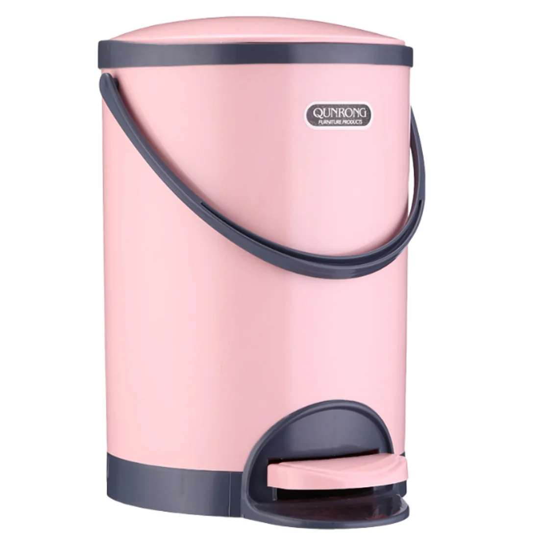 8.5L Бытовая ножная педаль мусорный бак для домашнего офиса - Цвет: Pink