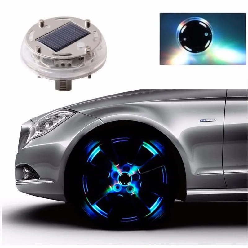 High Qrade 4 Modes 12 LED RGB Car Auto Solar Energy Flash Wheel Tire Rim Light for Auto Car Decoration Colorful Atmosphere Lamp