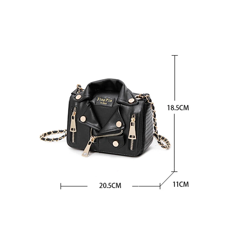 Punk Motobike Silver Women Shoulder Bag Cool Jacket Shaped Mini Crossbody Lapel Clothes For Girls Ladies Travel Bolsa SS3503 (11)