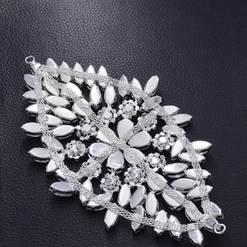 strass glass rhinestone patch applique for wedding dress (6)