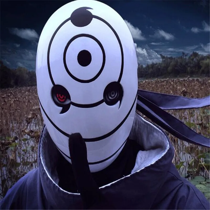 

High Quility Halloween Party Cosplay New Version Naruto Obito Anime Masks Tobi Mask Uchiha Cosplay Costume Movie Prop Replica