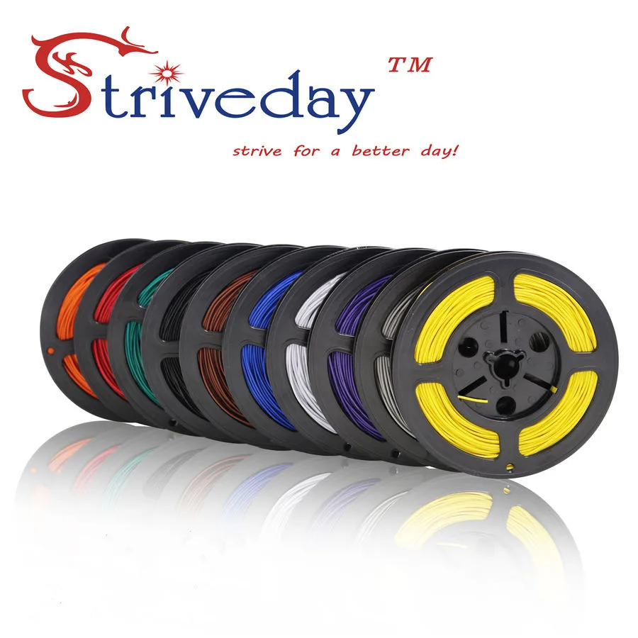 

20 meters/roll UL 1007 28awg Stranded Wire Electrical Wire Cable Line Airline Copper PCB Wire DIY 10 colors selection