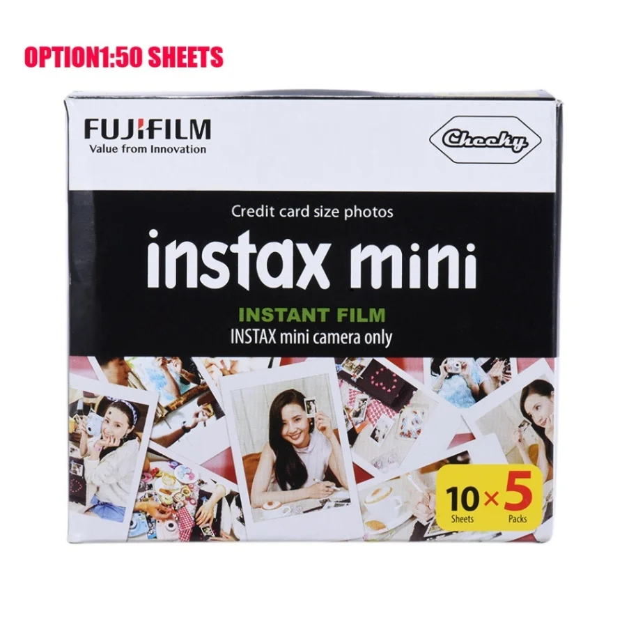 Белая пленка для Fuji Instax Мини-пленка Бумага 10/20 Вт, 30 Вт/40/50/60/80/100 лист для ЖК-дисплея с подсветкой Fujifilm Instax Mini 9/фотоаппаратов моментальной печати 7 s/8/25/90 Instax Камера камер Мгновенной Печати Mini 8 9 пленка - Цвет: 50 pcs