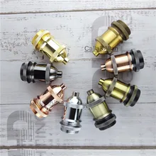 Античная латунь 50 шт./лот с фабрики Цена Винтаж Ретро Алюминий керамическое гнездо держатель E26/E27 Лампы для мотоциклов База, ce/ul/110-240 В