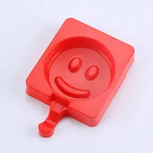 AMW улыбающееся лицо форма для изготовления мороженого силиконовая, для фруктового льда прессформы с 20 штук деревянные палочки для сладостей конфеты Барные аксессуары