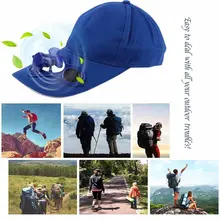 Рыболовная летняя спортивная Выходная шляпа Кепка с Солнечный энергия солнца крутой вентилятор для езды на велосипеде энергосберегающая батарея не требуется