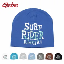 Geebro/новая детская Шапка-бини для серфинга, шапка с принтом для мальчиков, осенняя Повседневная хлопковая вязаная шапка для детей DQ008