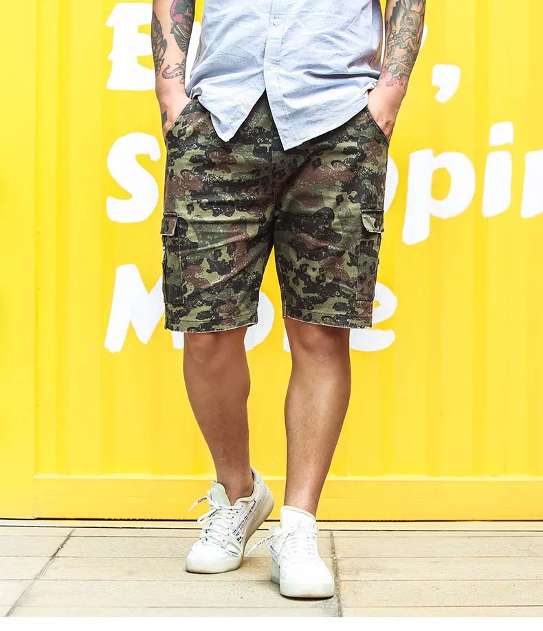 Мужские летние повседневные свободные шорты с камуфляжным принтом мужские большие оверсайз одежда 3XL 4XL 5XL 6XL 7XL xxxxxxxl