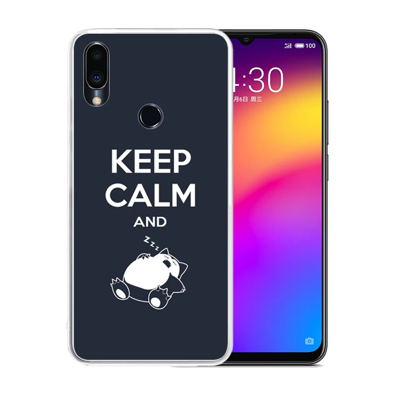 Soft Silicone Clear TPU Case for Meizu 16S Pro Note 9 M8 M6 15 Lite 16 Black Red Anti-Scratch Keep Calm and Carry On Cover | Мобильные