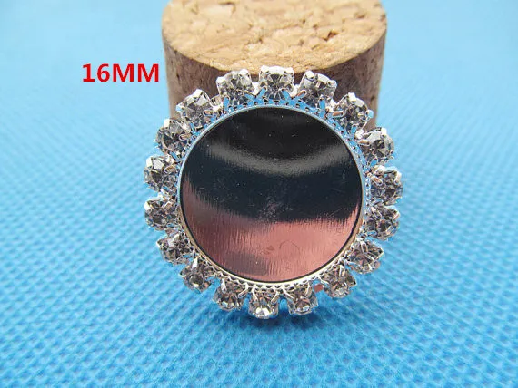 

50pcs White Rhinestone Flatback Round Copper Pendant Charm Finding,Base Setting Tray Bezel,fit 16mm Cabochon Picture Cameo
