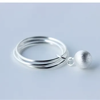 

MIESTILO Cool 3D 925 Sterling Silver Bead Charm Multi-layer Ring for Small Finger | Party Sterling-silver-jewelry Women Rings