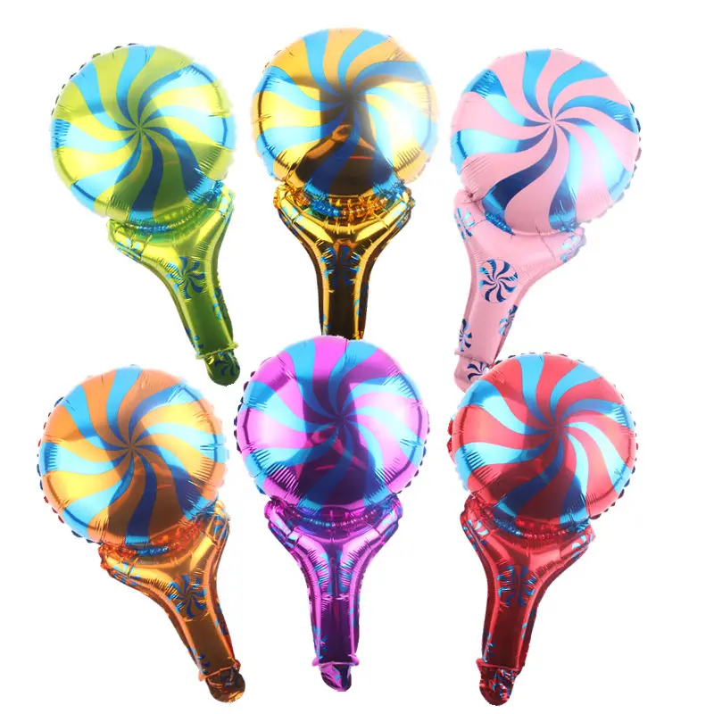 

XXPWJ New hand-held candy aluminum balloon wedding baby birthday party decorating inflatable toys self-sealing D-011