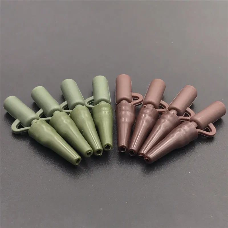 

40pcs Carp fishing safety clips with tail rubber carp terminal tackle accessories quick change beads hook line link chod beads