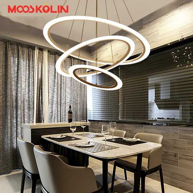 bilder fur esszimmer, 3/2/1 ringe kreise moderne acryl led pendelleuchten für esszimmer, Design ideen