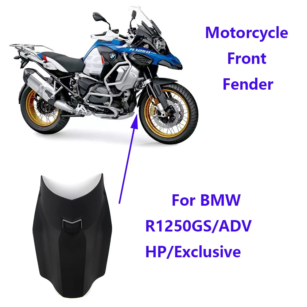 

Black Motorcycle Front Fender Extender Mudguard Extension Splash Guard Tire Hugger For BMW R1250GS/ADV/HP LC Exclusive R1250 GS